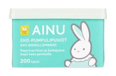 Ainu Eko -pumpulipuikot 200 kpl