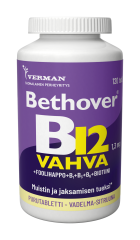 Bethover Strong B12 Vadelma-Sitruuna 120 tabl